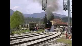 preview picture of video 'Treno Storico a Vapore - FS 640.121 - 24 aprile 2004 - Stazione di Feltre'