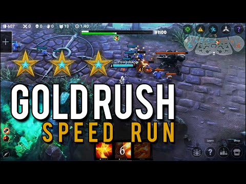 Vainglory Speed Run: Fastest Gold Rush Time - How to Get 3 Stars!