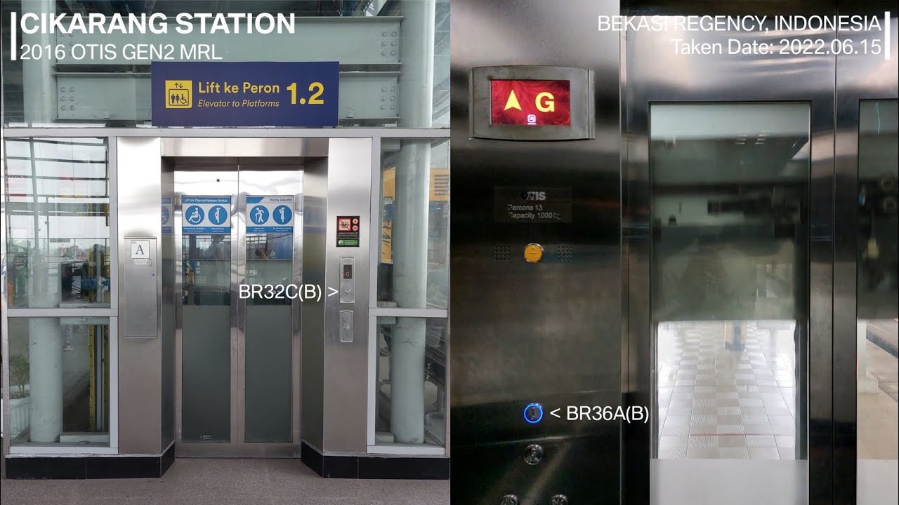 OTIS Gen2 MRL Traction Elevators at Cikarang Station, Bekasi Regency