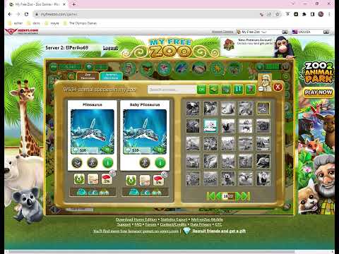 My Free Zoo - All animals (As of August 17th, 2023)