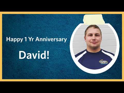 Congratulations David - 1 Year!