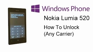 Nokia Lumia 520 525 530 535 540 625 630 830- How to unlock (Any Carrier, Network Provider)