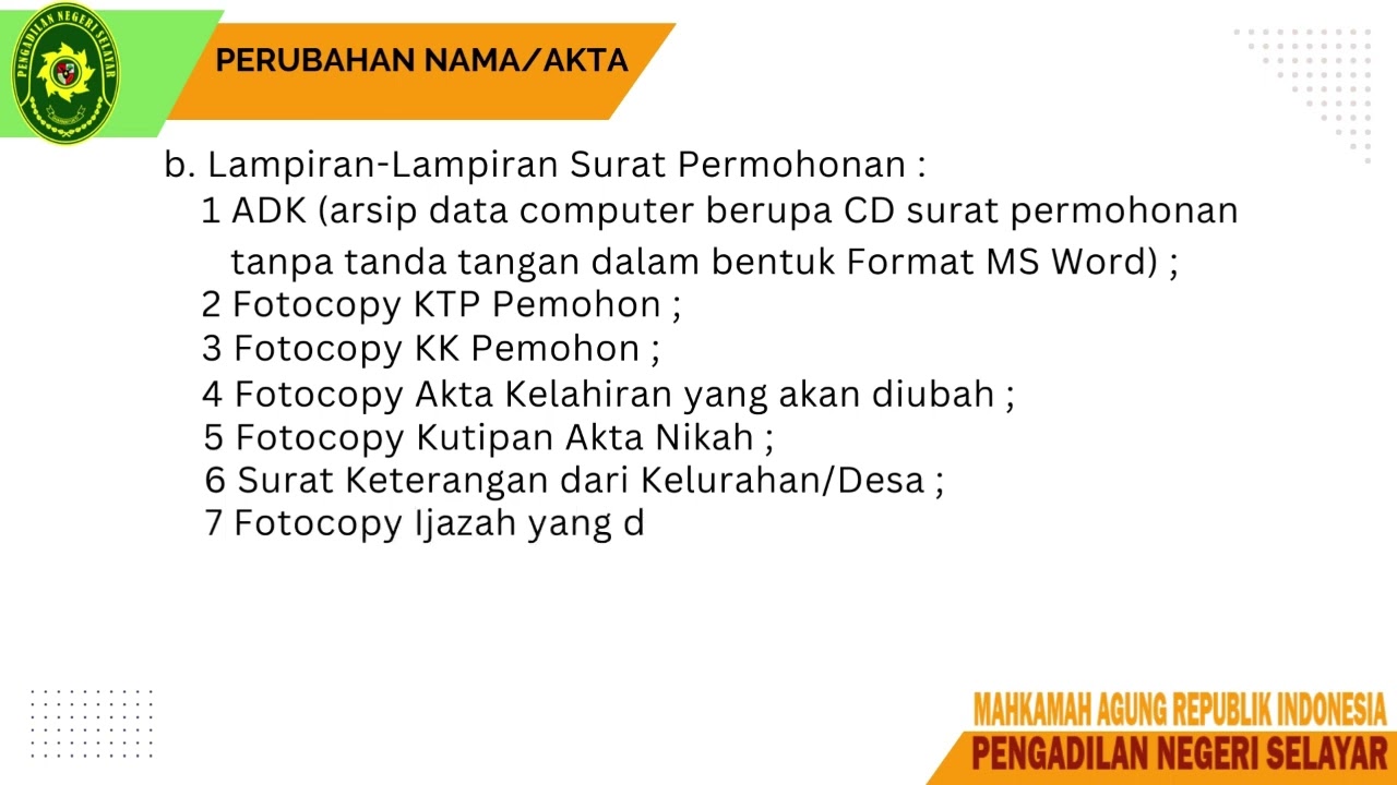 Perubahan Nama atau AKTA