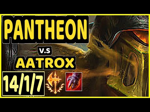 POSS (PANTHEON) vs AATROX - 14/1/7 KDA TOP GAMEPLAY - KR Ranked MASTER