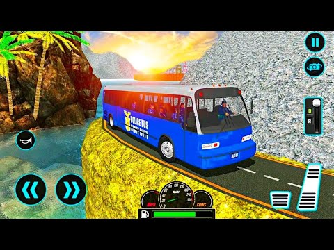 US Police Bus Mountain Driving Simulator #gameplay