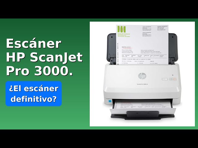 Vídeo relacionado con HP ScanJet Pro 3000 s4 - Escáner de Documentos con Alimentador de Hojas, Escaneo Doble Cara Automático, 40 ppm/80 ipm, AAD 50 Hojas,USB 3.0, Compacto, Ciclo Diario 4000 Páginas