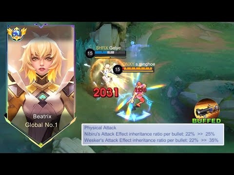 FINALLY MOONTON BEATRIX BUFFED!! ONE HIT IS BACK??(must watch)NEW SEASON -MLBB