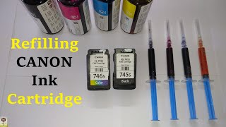 Refilling Canon Inkjet Cartridge | Canon PG-745 & CL-746 Cartridge Refill |  Explanation in Hindi