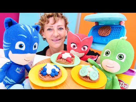 PlayDoh Knete Video mit Nicole - Waffeln für die Pyjamahelden - PJ Masks Spielzeugvideo