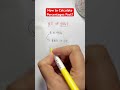 How To Calculate Percentages Fast