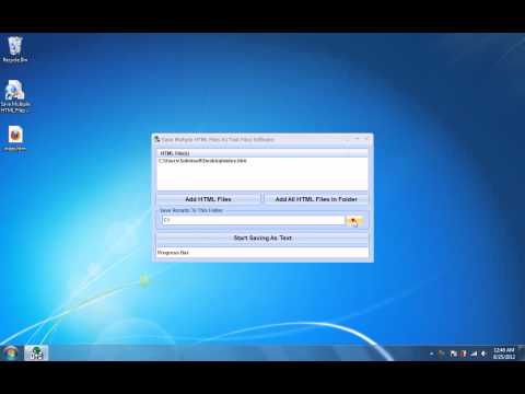 Save Multiple HTML Files As Text Files Software