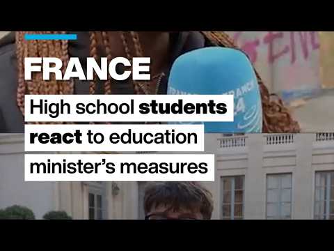 French high school students react to Education Minister’s measures