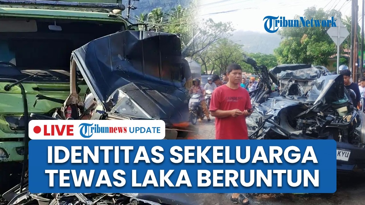 LIVE: Identitas 4 Korban Sekeluarga Tewas Imbas Laka Beruntun 4 Kendaraan di Padang hingga Ringsek