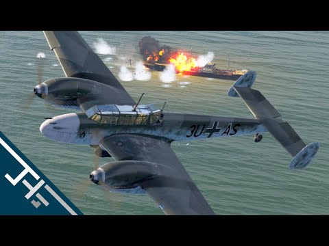 IL-2 Cliffs of Dover Blitz: Bf 110 C-7 - Ship convoy attack