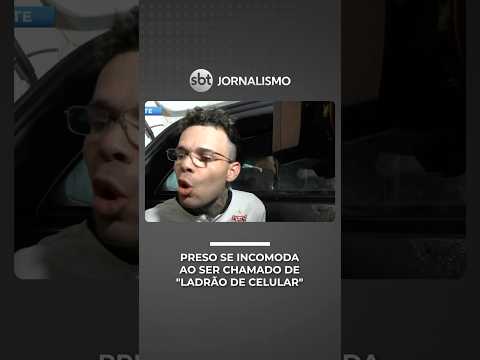 Preso tenta chutar cinegrafista e se incomoda ao ser chamado de “ladrão de celular” | #SeLigaBrasil