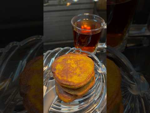 Pumpkin Pancake 🥞 (Kaka) #pancake#dough#sweet#sweetrecipe#pumpkin#tea#shorts