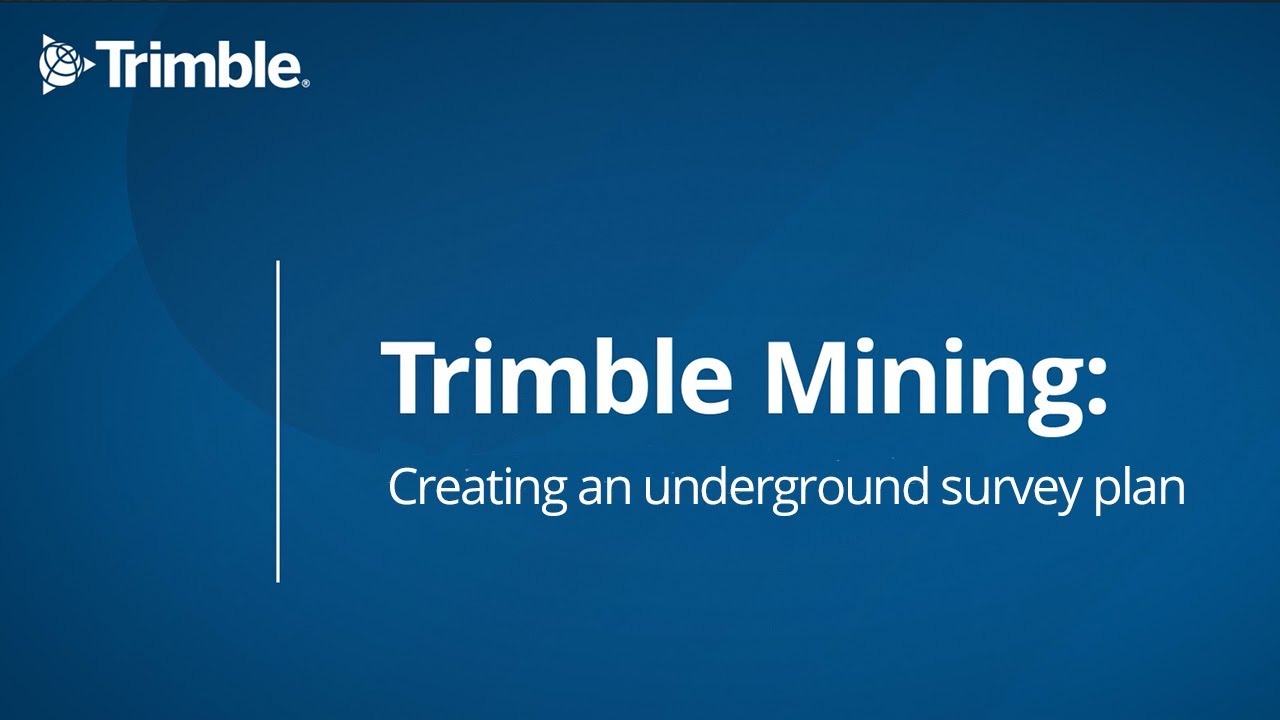 Trimble Mining Tutorial: Creating an underground survey plan