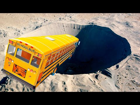 TOP 100 Bus Crashes You Can’t Survive – BeamNG Drive School Bus Crash Test