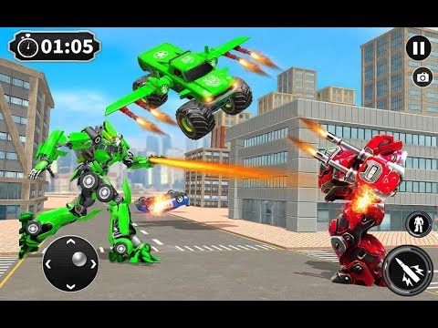 US Army Monster Truck Transform Robot Shooting Part-1 | New Monster Truck Transform Android GamePlay
