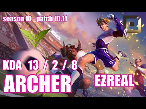【韓国サーバー/チャレンジャー】V3 ARCHER エズリアル(Ezreal) VS アフェリオス(Aphelios) BOT - Patch10.11 KR Ranked【LoL】
