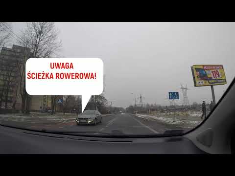 Zawracanie koło WORD-u -  Dąbrowa Górnicza - Trasa egzaminacyjna