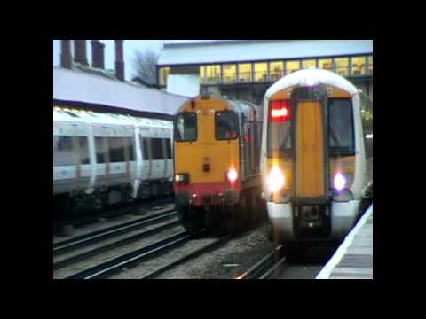 DRS 20302 & 20308 Whistle Through Tonbridge With A Great Horn Working 6M95