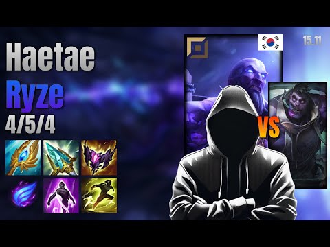 Haetae Top Ryze vs Dr. Mundo lol KR solo rank Full Game 15.11 | 해태 라이즈 vs 문도 박사