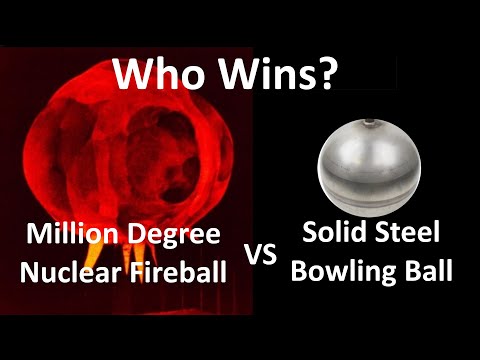 Kann eine Bowlingkugel aus Metall eine nukleare Explosion überleben?