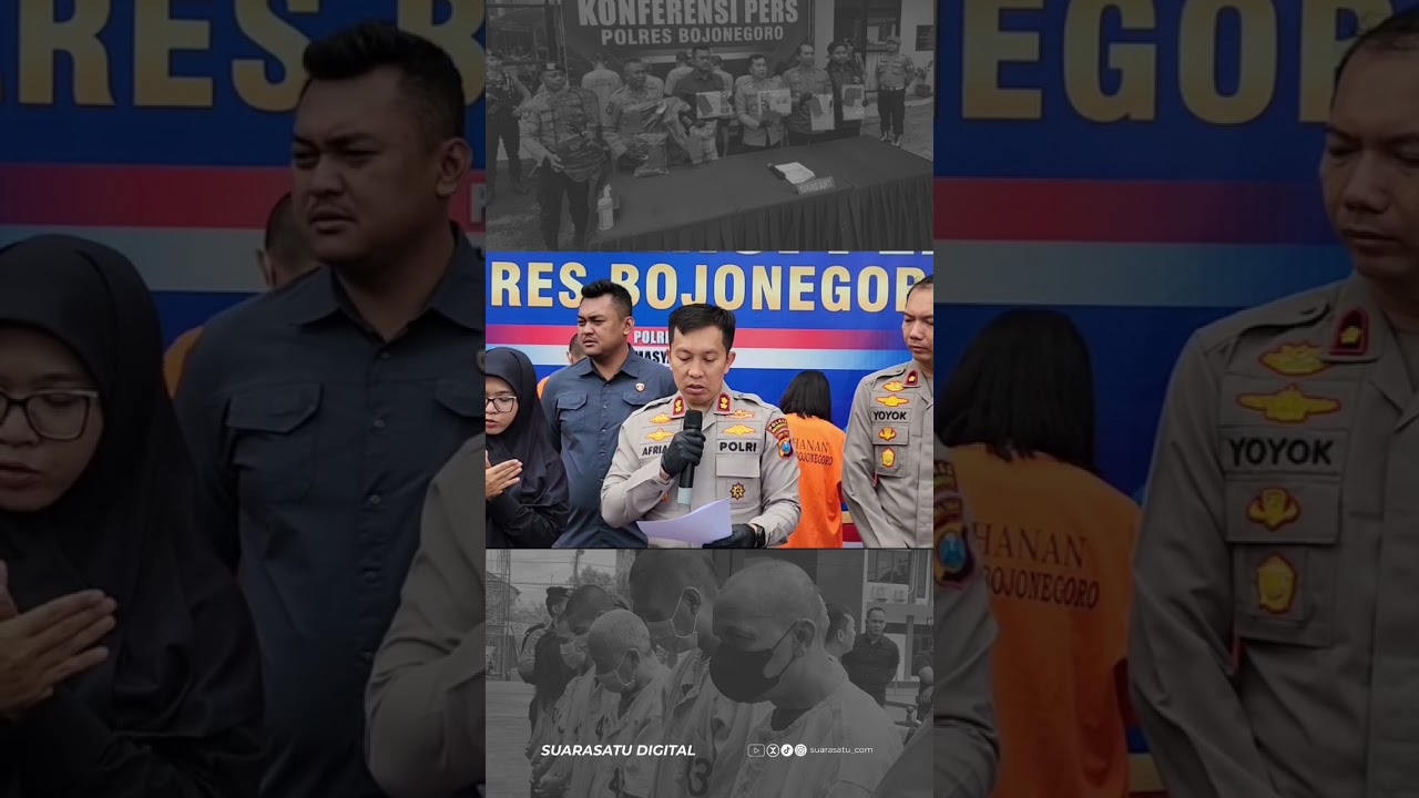 Ops Sikat Semeru, Polres Bojonegoro Amankan 8 Pelaku Kejahatan