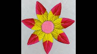 🔥💯Super trendy Beautiful🌺🌹 Colours Combination Flower Embroidery Needle Work