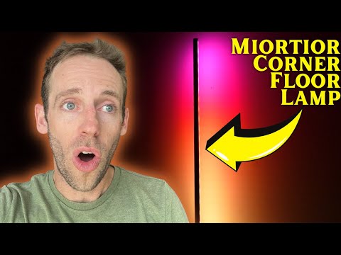 Miortior Corner Floor Lamp - Smart RGB LED Corner Lamp with App and Remote Control, 16 Million Colors & 68+ Scene, Music Sync, Timer Setting - Ideal for Living Rooms, Bedrooms, and Gaming Rooms video review thumbnail