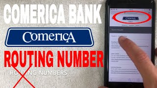 ✅  Comerica Bank ABA Routing Number - Where Is It 🔴
