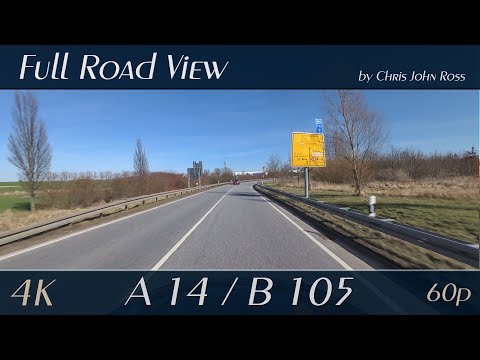 Mecklenburg-Vorpommern, Germany: Autobahn (A14), B105 - 4K (UHD/2160p/60p)