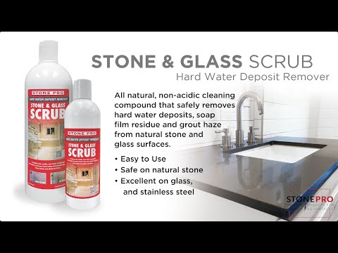 Safely Remove Mineral Deposits on Quartz with Stone and Glass Scrub