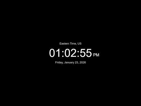 🔴 LIVE | Clock / Current time in Eastern, US / what time is it now