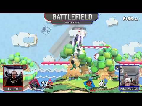 [MESA: Battlefield 9] Pools Wave B: MESA | Wulfsun (Ganon) vs. CSS | Kief (Snake, Mii Brawler)