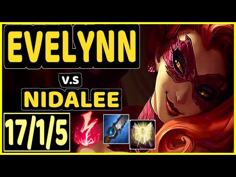 BLUERZOR (EVELYNN) vs NIDALEE - 17/1/5 KDA JUNGLE CHALLENGER GAMEPLAY - EUW