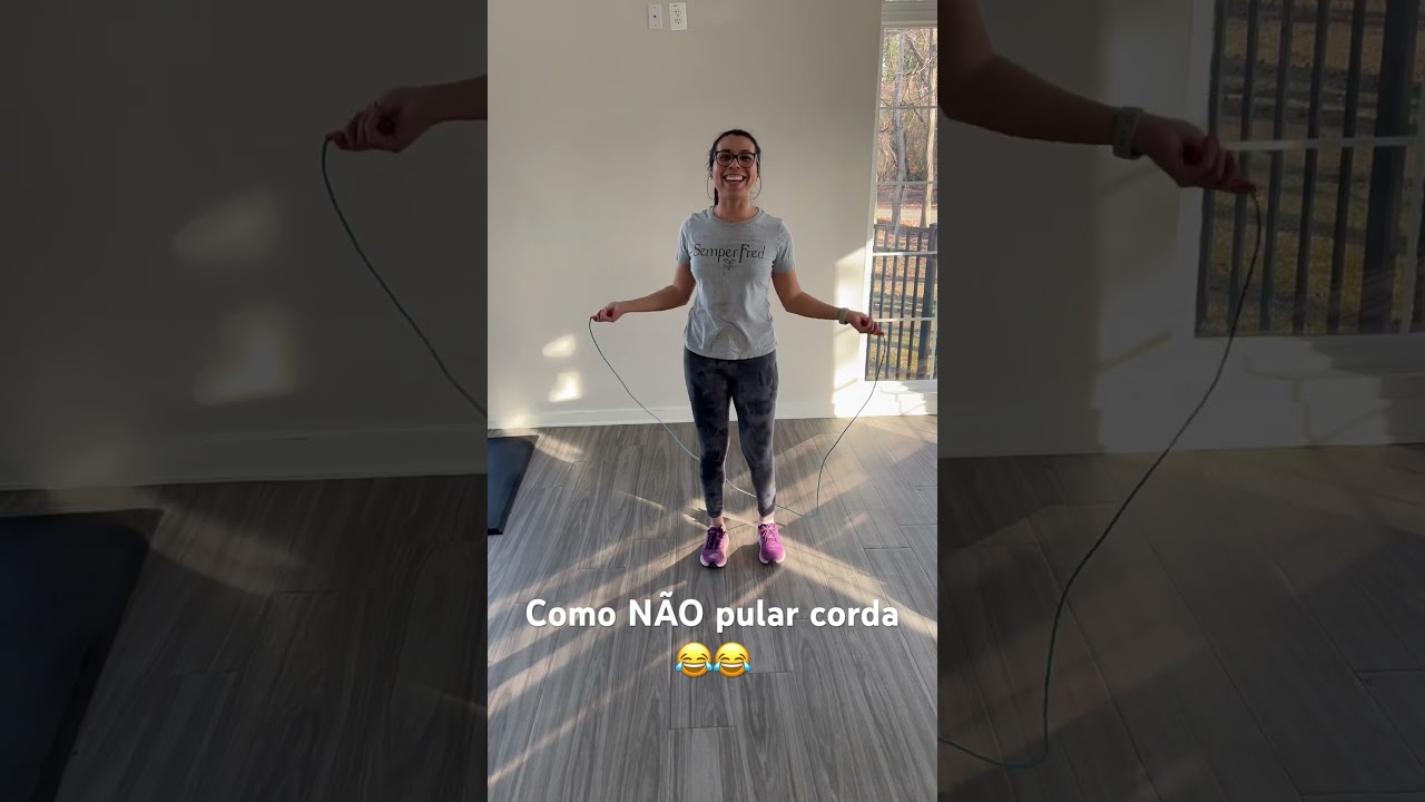 Como NÃO pular corda 😂🤡 #fitness #pularcorda #academia #cardio