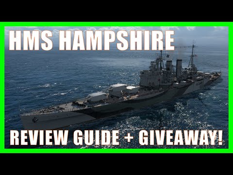 HMS Hampshire Royal Navy Heavy Cruiser World of Warships Review Guide