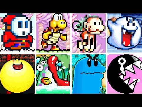 Yoshi's Island DS - All Enemies (Museum)