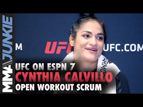 UFC on ESPN 7: Cynthia Calvillo open workout scrum