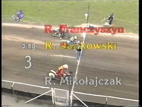 1994 Stal Gorzów vs Unia Leszno Bieg 3 upadek Rembasa i powtórka