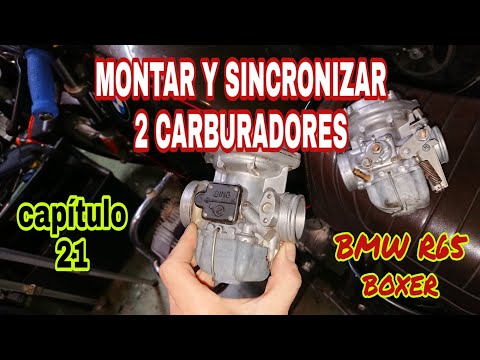 Ajustar y Sincronizar CARBURADORES BING en Motor BOXER BMW R65 SS sin Vacuómetro. 21