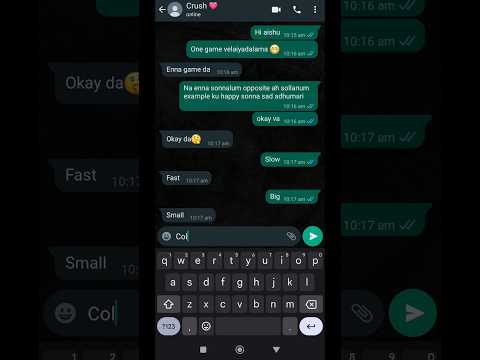 Game proposal❤️ | chat with crush | WhatsApp chat tamil