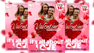 VALENTINES DAY FLYER DESIGN PHOTOSHOP 2021 I HAPPY VALENTINES DAY PHOTOSHOP TUTORIAL