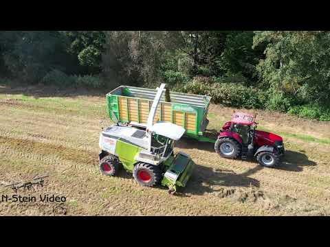 Grasernte 2021 häckseln & silieren - Grassilage für BGA /  Case  Steyr  CLAAS 860  german farmers
