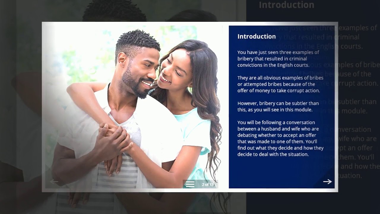 Bribery and corruption e-learning course