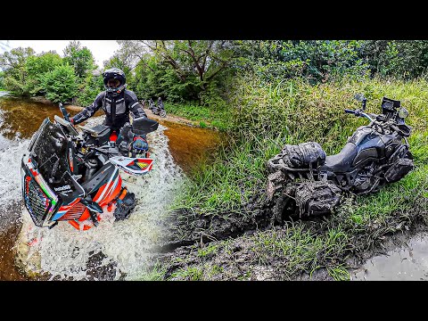 Przeprawa 300kg Motocyklami Przez Rzeki i Błota | Litwa i Łotwa Bocznymi Drogami 🇱🇹 🇱🇻 Część 1