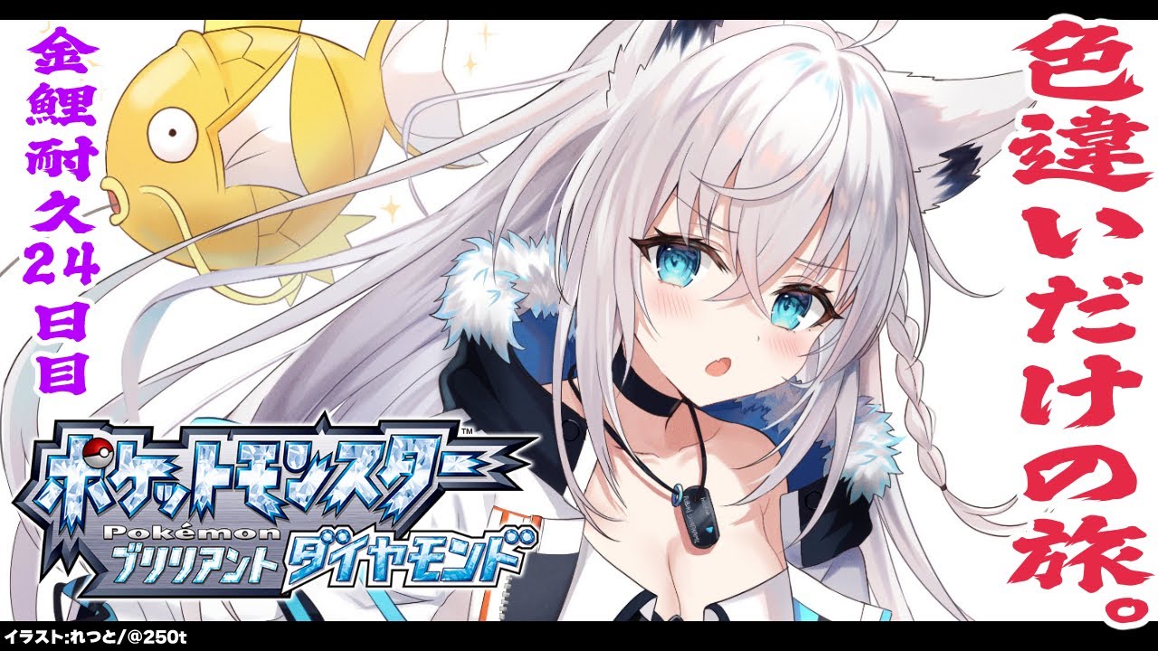 【ポケモンBDSP】色違い旅パ/金コイ耐久２４日目【ホロライブ/白上フブキ】