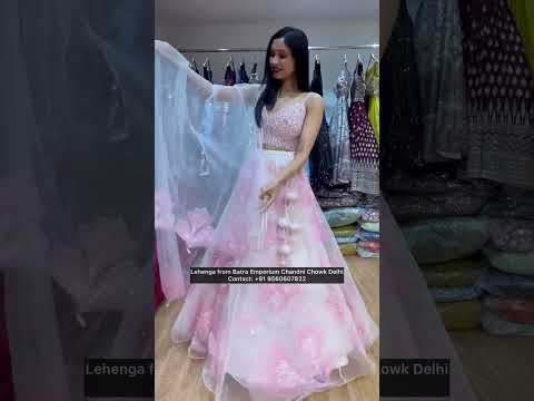 Organza Designer Lehenga Choli😍Shopping in Chandni Chowk#shorts #ashortaday #lehenga #lehengacholi